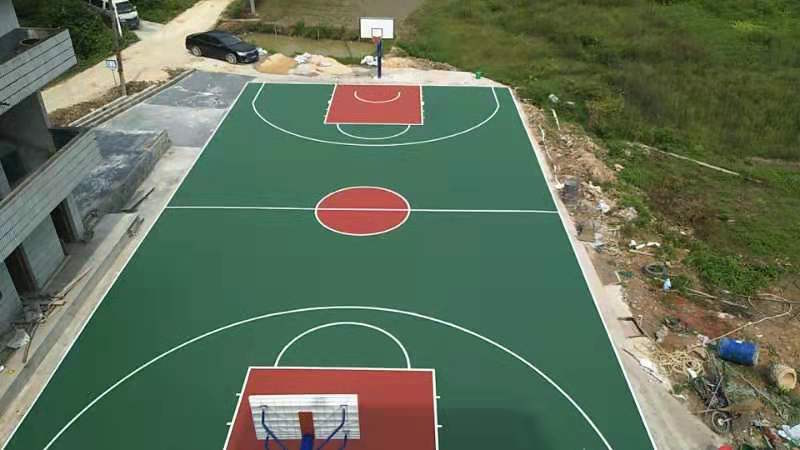 北流平政镇石脚队塑胶篮球场项目
